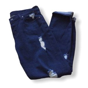 Dark Wash Distressed 7 For All Mankind Jeans